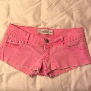 Pink Denim Hollister Shorts